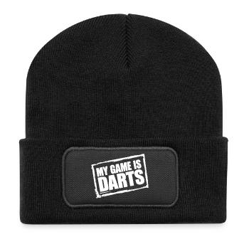 Darts Fun Hoodie & Shirt für echte Darts Fans - Recycelte Patch Beanie - Schwarz - Vorne