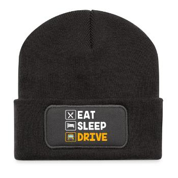 Schulbusfahrer Busfahrer Schulbus - Recycelte Patch Beanie - Dunkelgrau - Vorne