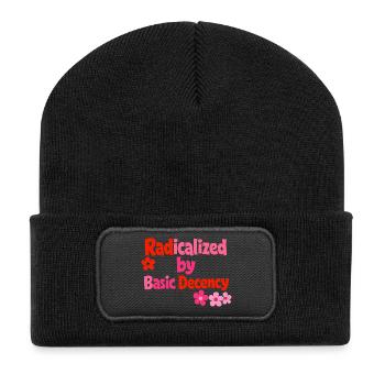 Radical Decency Retro Bloom - Recycled Patch Beanie - black - Front