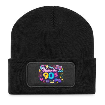 Fabriqué dans les années 90 - Beanie recyclé à patch - noir - Devant
