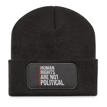 Human Rights Are Not Political Menschenrechte Logo - Recycled Patch Beanie - dark grey - Front