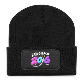 Bring Back 2016 Nostalgia Y2K Vibes - Recycled Patch Beanie - black - Front