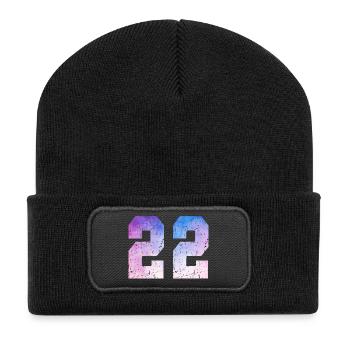 Issue 22 – 22nd Anniversary Gift - Recycled Patch Beanie - black - Front