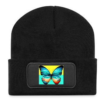 butterfly - Recycled Patch Beanie - black - Front