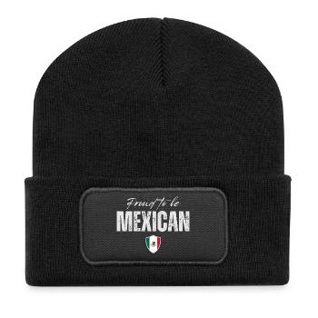 Fier d’être Mexicain, fabriqué au Mexique - Beanie recyclé à patch - noir - Devant
