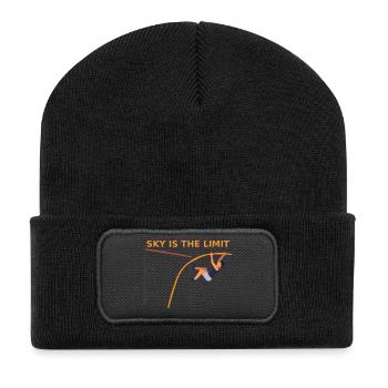 Saut à la perche - Le ciel est la limite - Beanie recyclé à patch - noir - Devant
