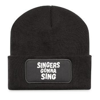Singers going to sing - Recycled Patch Beanie - dark grey - Front