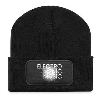 Electronic Music Poster - Recycled Patch Beanie - black - Front