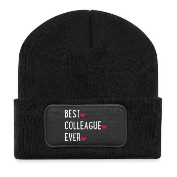Best colleague in the world - Recycled Patch Beanie - black - Front
