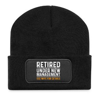 Retirement Remanaged – See Woman - Recycled Patch Beanie - black - Front