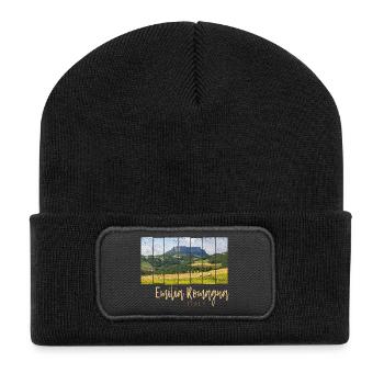 Souvenir panoramique de l’Émilie-Romagne en Italie - Beanie recyclé à patch - noir - Devant