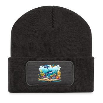 Underwater Book World: Sea Adventures - Recycled Patch Beanie - dark grey - Front