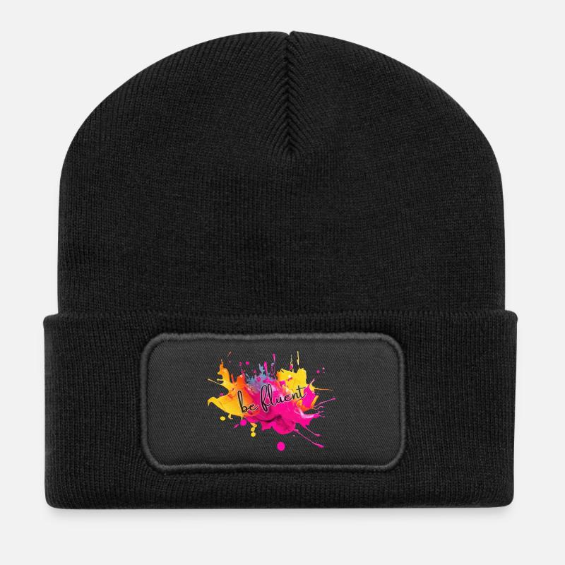 Be Fluent Color Splash - Recycled Patch Beanie - black