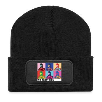 Dandy King Pop Art Portrait - Beanie recyclé à patch - noir - Devant