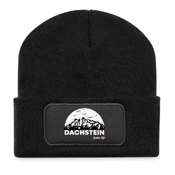 Dachstein Ramsau Österreich - Recycelte Patch Beanie - Schwarz - Vorne