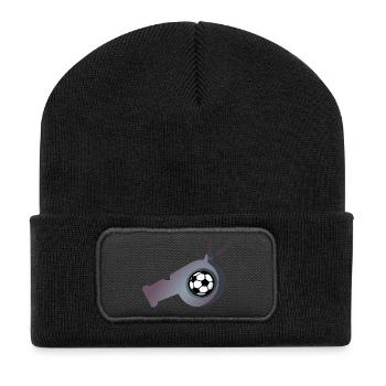 Football whistle - Recycled Patch Beanie - black - Front