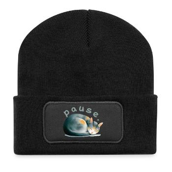 Pause - Recycled Patch Beanie - black - Front