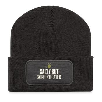 Olive Girl Martini Olive Mediterranes - Recycelte Patch Beanie - Dunkelgrau - Vorne