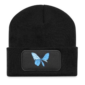 Papillon de la Ligne Bleue - Beanie recyclé à patch - noir - Devant
