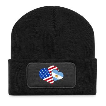Argentine Amérique Argentine Amérique USA - Beanie recyclé à patch - noir - Devant