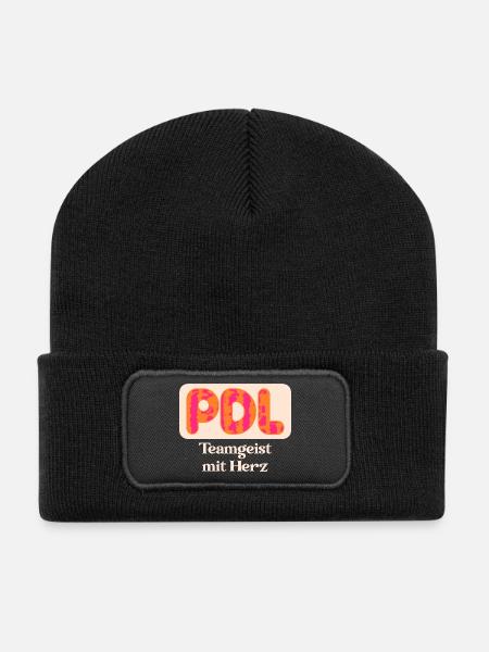 Pflegedienstleistung PDL - Teamgeist Pflege - Recycelte Patch Beanie - Schwarz