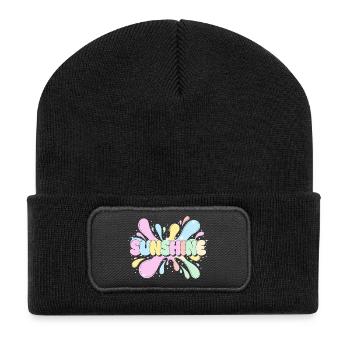 Sunshine Splash - Recycled Patch Beanie - black - Front