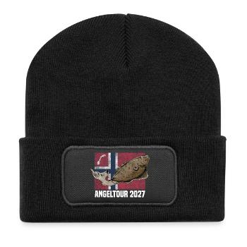 Norwegen Angeltour 2027 - Recycelte Patch Beanie - Schwarz - Vorne