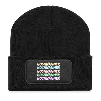 Bergsteigen Hochwanner - Recycelte Patch Beanie - Schwarz - Vorne