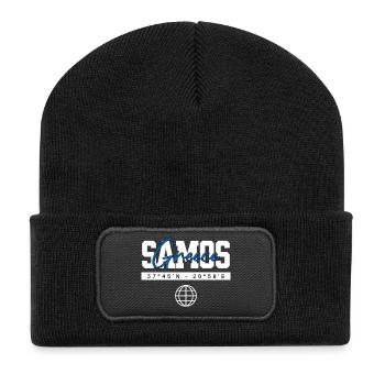 Samos Griechenland Koordinaten Reise Souvenir - Recycelte Patch Beanie - Schwarz - Vorne