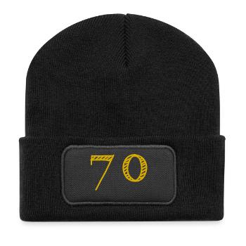 70. 70 YEARS. 70TH ANNIVERSARY. 70TH ANNIVERSARY. - Recycled Patch Beanie - black - Front