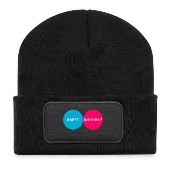 ANNIVERSARY. HAPPY BIRTHDAY. HAPPY BIRTHDAY. - Recycled Patch Beanie - black - Front