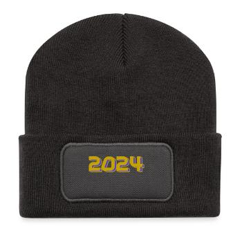 2024 - Beanie recyclé à patch - charbon - Devant