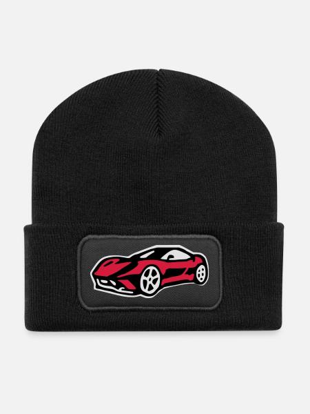 ferari - Recycelte Patch Beanie - Schwarz