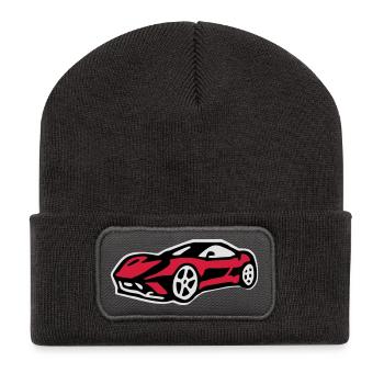 ferari - Recycelte Patch Beanie - Dunkelgrau - Vorne