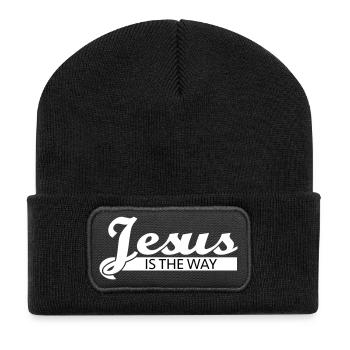 Jesus is the way - Recycelte Patch Beanie - Schwarz - Vorne