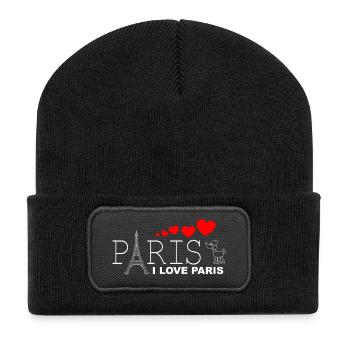 I LOVE PARIS 2WR - Recycled Patch Beanie - black - Front