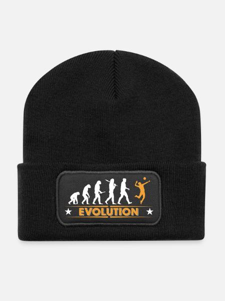 Volleyball Evolution - orange/weiss - Beanie recyclé à patch - noir