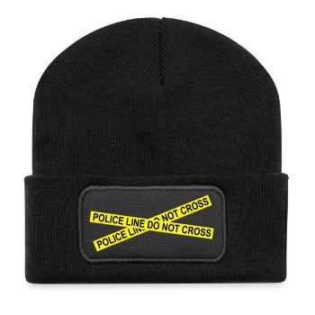 6061912 121806760 policeline - Beanie recyclé à patch - noir - Devant