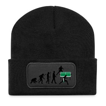 evolution_tischtennisspieler_112012_a_3c - Recycelte Patch Beanie - Schwarz - Vorne