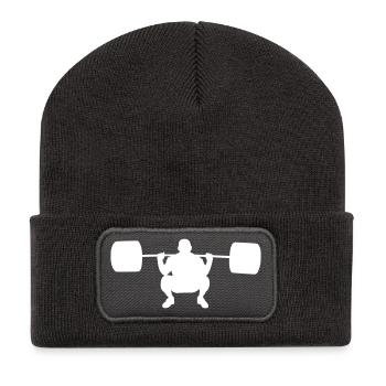 Lift weight - Recycled Patch Beanie - dark grey - Front
