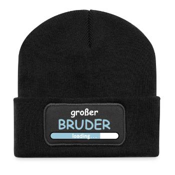 Großer Bruder - Recycelte Patch Beanie - Schwarz - Vorne