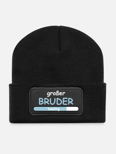 Großer Bruder - Recycelte Patch Beanie - Schwarz