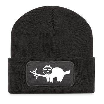 Faultier - Recycelte Patch Beanie - Dunkelgrau - Vorne