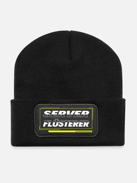 Server Flüsterer - Recycelte Patch Beanie - Schwarz
