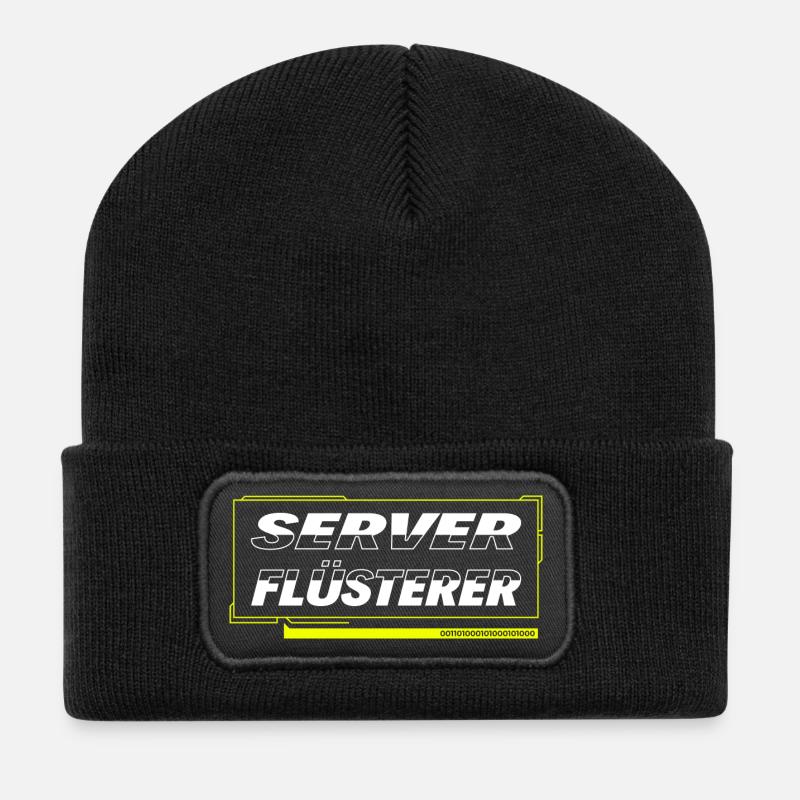 Server Flüsterer - Recycelte Patch Beanie - Schwarz