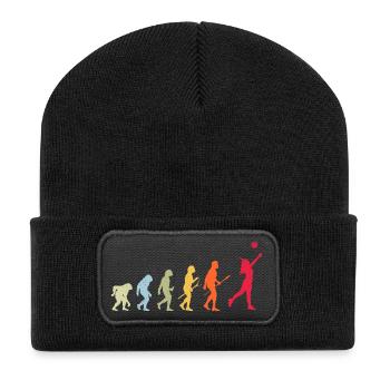 Évolution du volleyball - Beanie recyclé à patch - noir - Devant