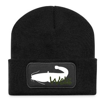Wels - Recycelte Patch Beanie - Schwarz - Vorne