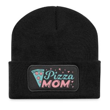 Pizza Mom - Recycled Patch Beanie - black - Front