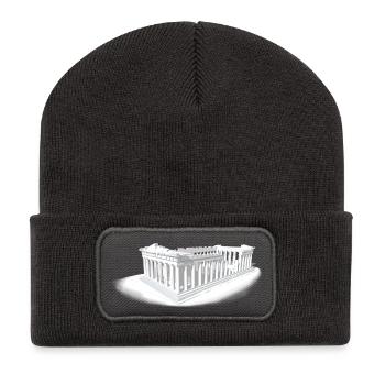 PARTHENON ATHEN - Recycelte Patch Beanie - Dunkelgrau - Vorne