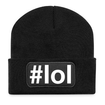 LOL Hashtag - Recycled Patch Beanie - black - Front
